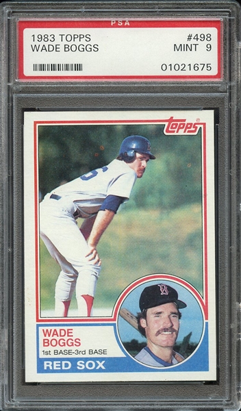 1983 TOPPS 498 WADE BOGGS RC PSA MINT 9