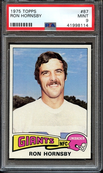 1975 TOPPS 87 RON HORNSBY PSA MINT 9