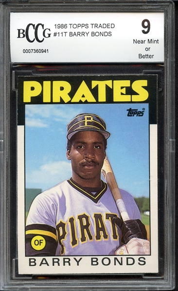 1986 TOPPS TRADED 11T BARRY BONDS RC BCCG 9