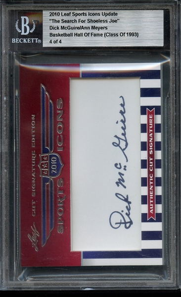 2010 LEAF SPORTS ICONS CUT SIGNATURE MCGUIRE MYERS 4 OF 4 BGS