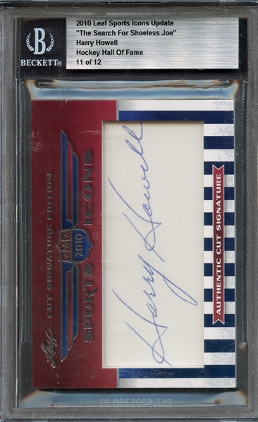 2010 LEAF SPORTS ICONS CUT SIGNATURE HARRY HOWELL 11 OF 12 BGS