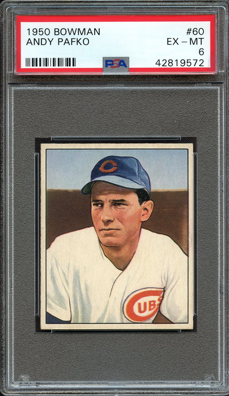 Lot Detail - 1950 BOWMAN 60 ANDY PAFKO PSA EX-MT 6