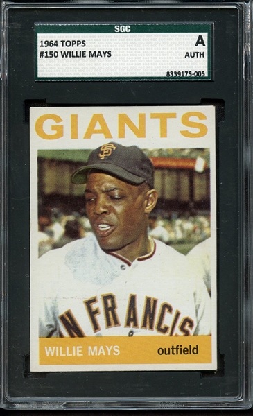 1964 TOPPS 150 WILLIE MAYS SGC AUTHENTIC