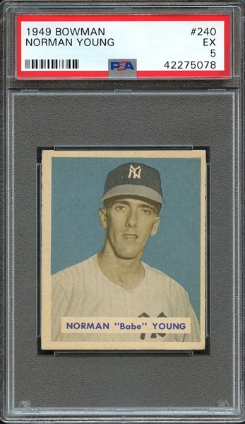 1949 BOWMAN 240 NORMAN YOUNG PSA EX 5