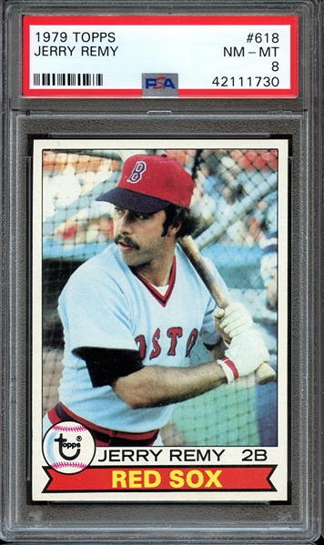 1979 TOPPS 618 JERRY REMY PSA NM-MT 8
