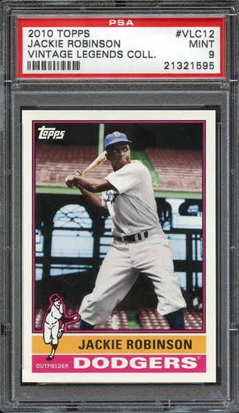 2010 TOPPS VINTAGE LEGENDS COLLECTION VLC12 JACKIE ROBINSON VINTAGE LEGENDS COLL. PSA MINT 9