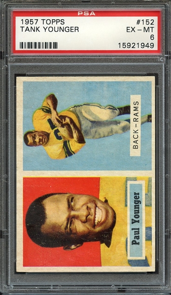 1957 TOPPS 152 TANK YOUNGER PSA EX-MT 6
