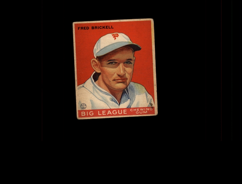 1933 Goudey 38 Fred Brickell RC VG #D937933