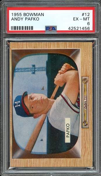 1955 BOWMAN 12 ANDY PAFKO PSA EX-MT 6