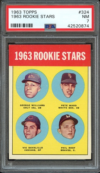 1963 TOPPS 324 1963 ROOKIE STARS PSA NM 7