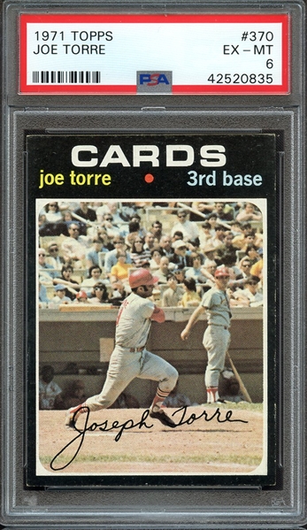 1971 TOPPS 370 JOE TORRE PSA EX-MT 6