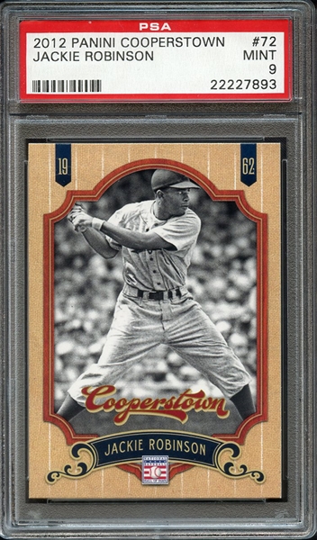 2012 PANINI COOPERSTOWN 72 JACKIE ROBINSON PSA MINT 9