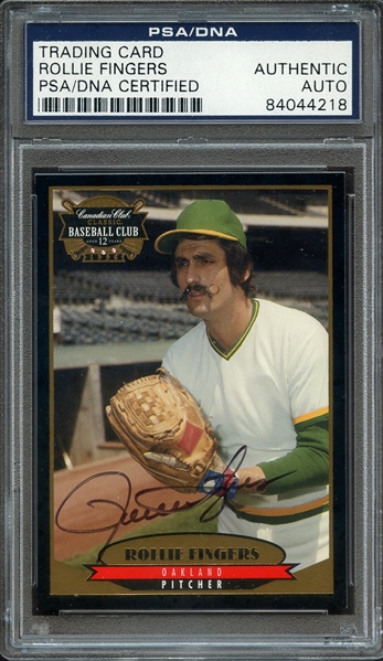 ROLLIE FINGERS SIGNED 1996 CANADIAN BASEBALL CLUB PSA/DNA