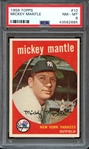 1959 TOPPS 10 MICKEY MANTLE PSA NM-MT 8
