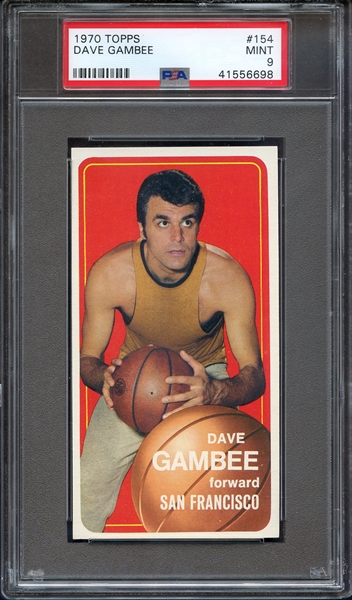 1970 TOPPS 154 DAVE GAMBEE PSA MINT 9