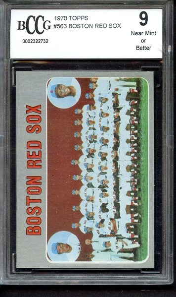 1970 TOPPS 563 BOSTON RED SOX TEAM BCCG 9