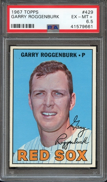 1967 TOPPS 429 GARRY ROGGENBURK PSA EX-MT+ 6.5