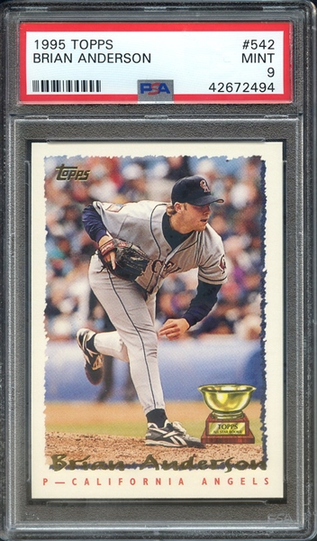 1995 TOPPS 542 BRIAN ANDERSON PSA MINT 9