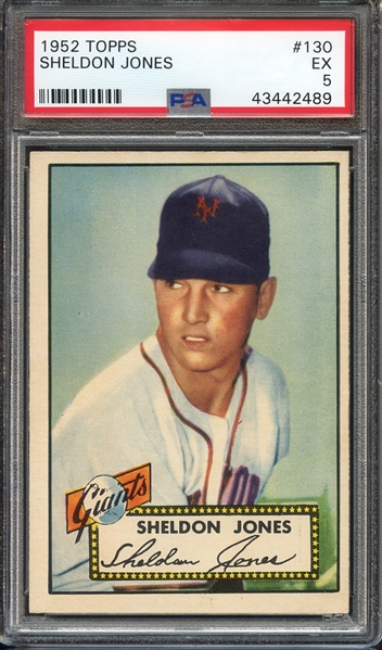 1952 TOPPS 130 SHELDON JONES PSA EX 5