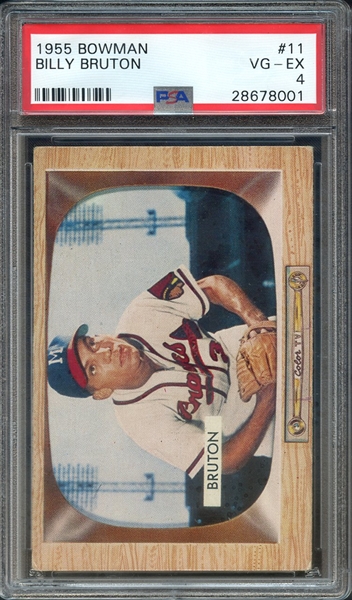 1955 BOWMAN 11 BILLY BRUTON PSA VG-EX 4