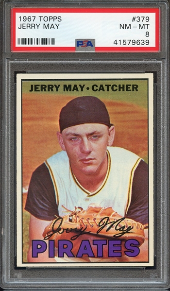 1967 TOPPS 379 JERRY MAY PSA NM-MT 8
