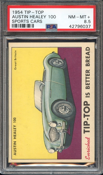 1954 TIP-TOP SPORTS CARS AUSTIN HEALEY 100 SPORTS CARS PSA NM-MT+ 8.5