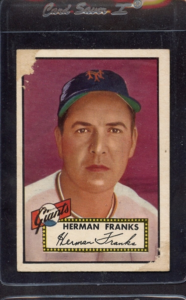 1952 TOPPS 385 HERMAN FRANKS POOR