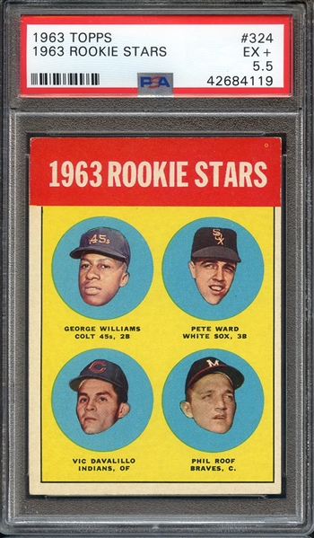 1963 TOPPS 324 1963 ROOKIE STARS PSA EX+ 5.5