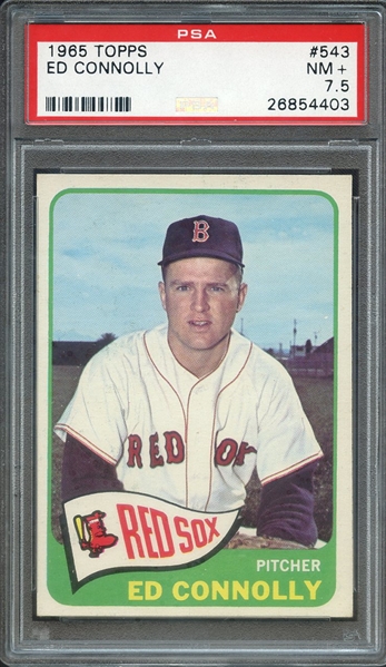 1965 TOPPS 543 ED CONNOLLY PSA NM+ 7.5