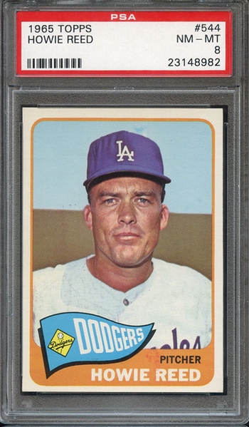 1965 TOPPS 544 HOWIE REED PSA NM-MT 8