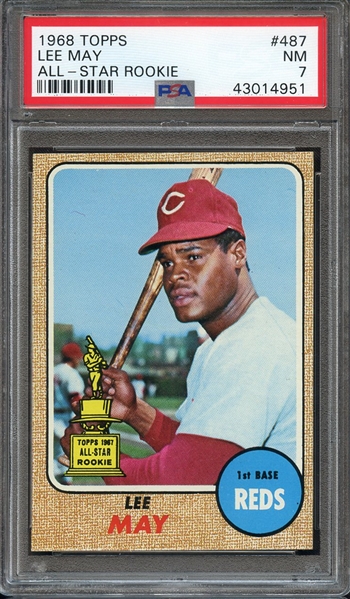 1968 TOPPS 487 LEE MAY ALL-STAR ROOKIE PSA NM 7