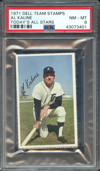 1971 DELL TODAY'S TEAM STAMPS AL KALINE TODAY'S ALL STARS PSA NM-MT 8