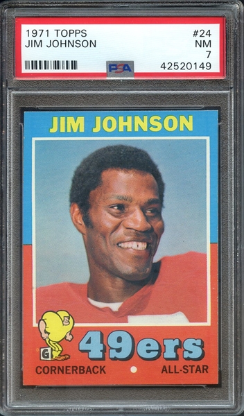 1971 TOPPS 24 JIM JOHNSON PSA NM 7