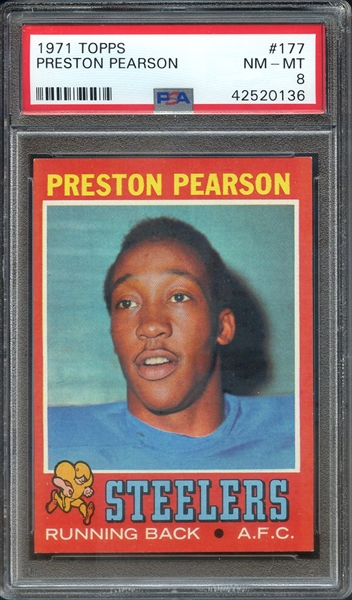 1971 TOPPS 177 PRESTON PEARSON PSA NM-MT 8