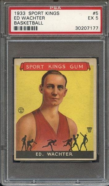 1933 SPORT KINGS 5 ED WACHTER BASKETBALL PSA EX 5