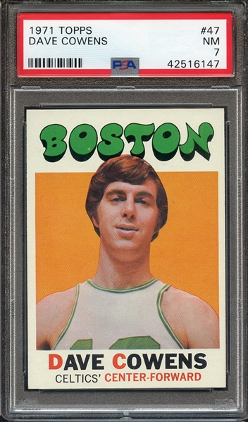 1971 TOPPS 47 DAVE COWENS PSA NM 7