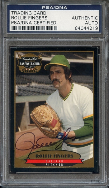 ROLLIE FINGERS SIGNED CANADIAN BASEBALL CLUB PSA/DNA