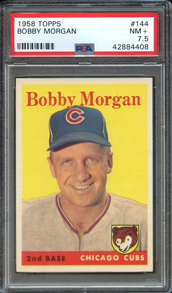 1958 TOPPS 144 BOBBY MORGAN PSA NM+ 7.5