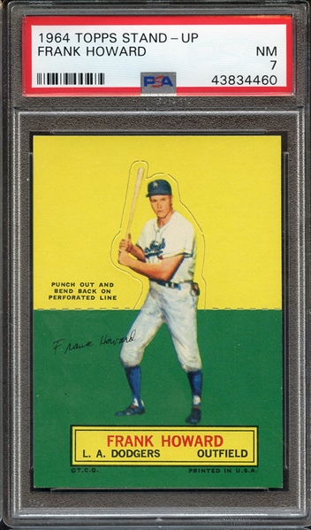1964 TOPPS STAND-UP NORM SIEBERN PSA NM 7