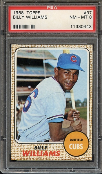 1968 TOPPS 37 BILLY WILLIAMS PSA NM-MT 8