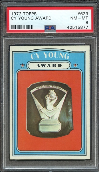 1972 TOPPS 623 CY YOUNG AWARD PSA NM-MT 8
