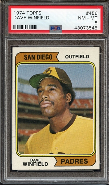 1974 TOPPS 456 DAVE WINFIELD PSA NM-MT 8