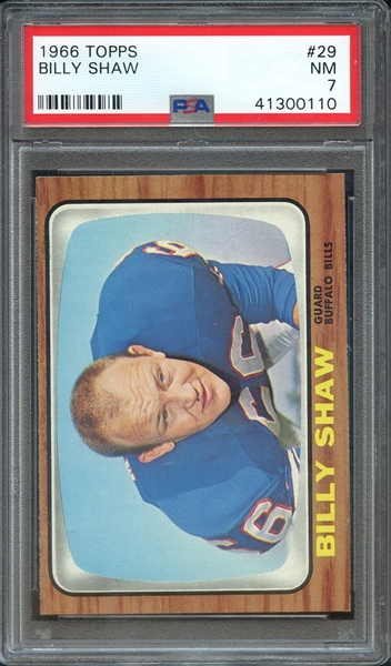 1966 TOPPS 29 BILLY SHAW PSA NM 7