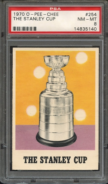 1970 O-PEE-CHEE 254 THE STANLEY CUP PSA NM-MT 8