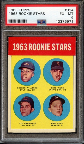 1963 TOPPS 324 1963 ROOKIE STARS PSA EX-MT 6