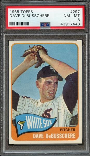 1965 TOPPS 297 DAVE DeBUSSCHERE PSA NM-MT 8