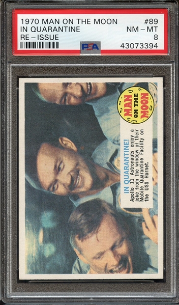 1970 MAN ON THE MOON RE-ISSUE 89 IN QUARANTINE RE-ISSUE PSA NM-MT 8