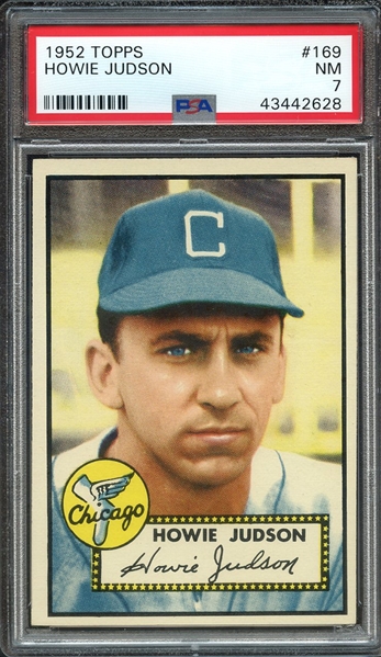 1952 TOPPS 169 HOWIE JUDSON PSA NM 7