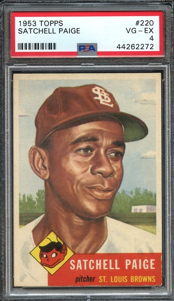 1953 TOPPS 220 SATCHELL PAIGE PSA VG-EX 4