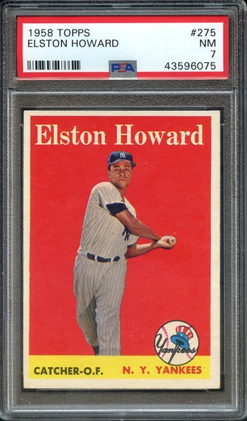 1958 TOPPS 275 ELSTON HOWARD PSA NM 7